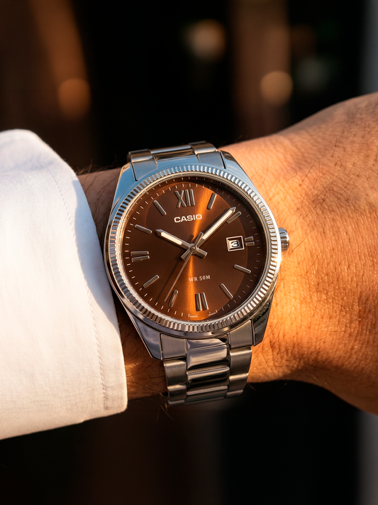 Reloj Casio Análogo MTP-1302DD-5AV Café